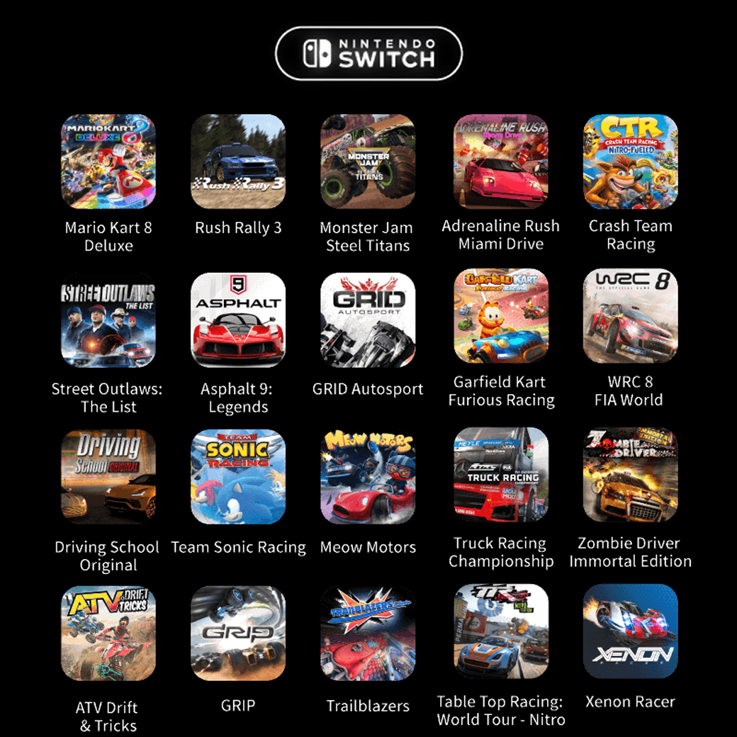 Supported Nintendo Switch Racing Games